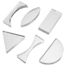 6Pièces Lentilles Optiques Acrylic Transparentes Enseignement Physique