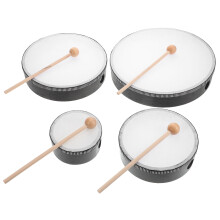 4Ensembles Tambours Main Bois Faux Cuir Percussion Enfants