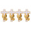 4Pièces Broches Croisées Dorées En Symbole De Prière 1