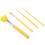 4Sets Yellow Silicone Makeup Brushes Soft Face Applicator for Home Use 1