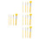 4Sets Yellow Silicone Makeup Brushes Soft Face Applicator for Home Use 5