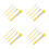 4Sets Yellow Silicone Makeup Brushes Soft Face Applicator for Home Use 8