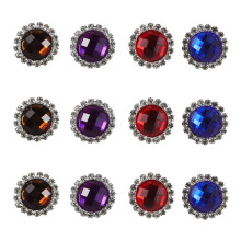 12Pcs Versatile Rhinestone Shoe Charms Aluminum Alloy Glass for Women