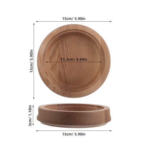 Solid Wood Base for Cone Cheese Stable Dining Table Holder 1