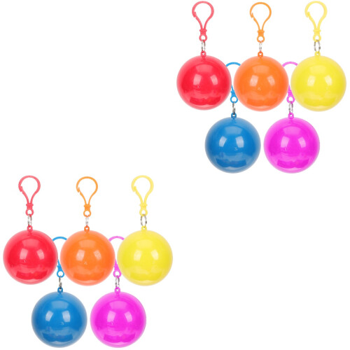 10Pcs Lightweight Practical Rain Ponchos with Keyring for Daily Use 2