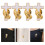 4Pièces Broches Croisées Dorées En Symbole De Prière 10