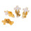 4Pièces Broches Croisées Dorées En Symbole De Prière 11