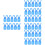40Pcs Blue Fishing Hook Bonnet Durable Plastic Anti Scratch Covers 8