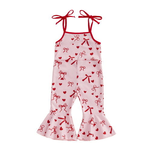 (6-12 Months, Pink) Παντελόνι φαρδιά γραμμή δέσιμο, καμπάνα