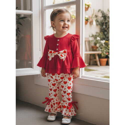 (6-12 Months, Red) Σετ φόρεμα με ρούχα νήπια 2