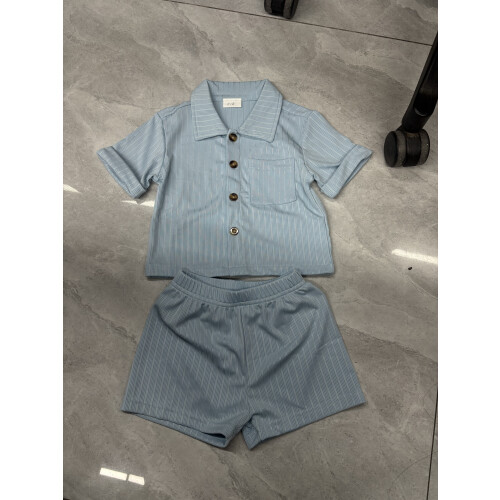 (6-12 Months, Sky Blue) Σετ 2 τεμαχίων και σορτσάκια