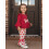 (6-12 Months, Red) Σετ φόρεμα με ρούχα νήπια 6