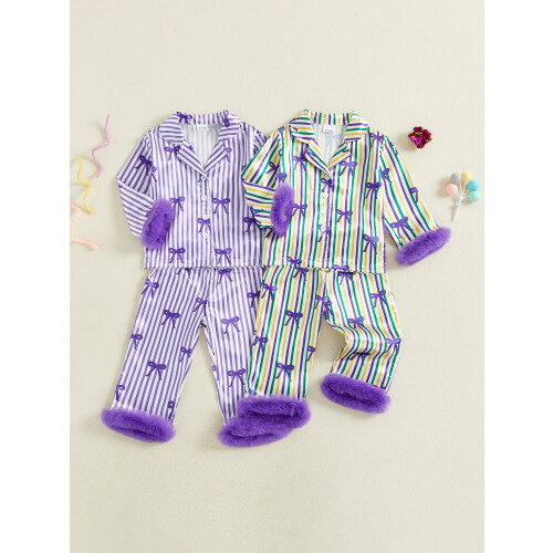(4-5 Years, Purple) Set pigiama in e pantaloni. 2