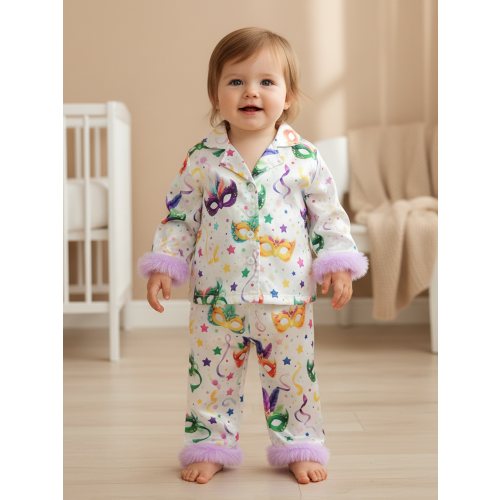 (4-5 Years, Lavender) Set pigiama in e pantaloni. 2