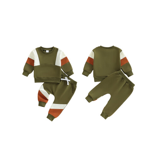 (3-4 Years, Army Green) Σετ φθινοπωρινών ρούχων & φόρμα. 1