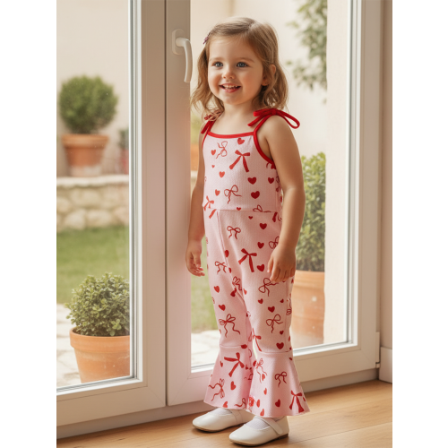 (2-3 Years, Pink) Παντελόνι φαρδιά γραμμή δέσιμο, καμπάνα 2