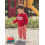 (18-24 Months, Red) Σετ ρούχων 2 καρό παντελόνι. 6