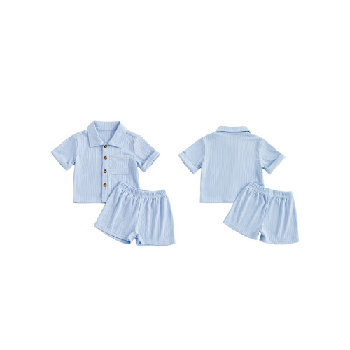 (0-6 Months, Sky Blue) Σετ 2 τεμαχίων και σορτσάκια 2