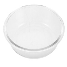 950Ml Plat Rond En Verre Clair Multifuntion Pour Friteuse Service