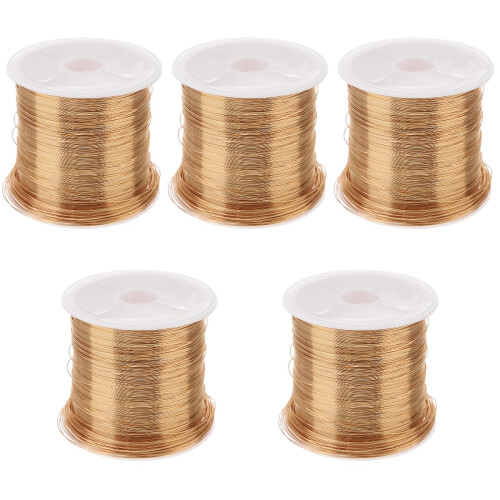 5Rolls Golden Copper Bead String Durable Wire for Jewelry Crafting DIY 2