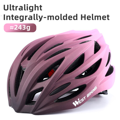 Ultralight Gradient Cycle Helmet with 28 Vents, Adjustable, Safety Cap