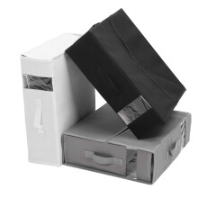 Under Bed Storage Linen Bedding Storage Box Foldable Sheet Holder Sheets Set Holder Clear Window Identification Label Card Slot High Quality Metal