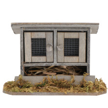 1:12 Hühnerstall Holz Puppenhaus Zubehör