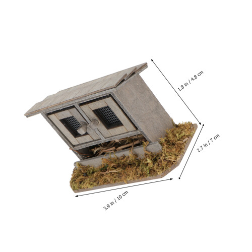 1:12 Hühnerstall Holz Puppenhaus Zubehör 2