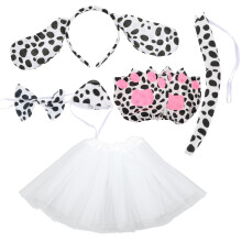 4Ensembles -Tête Oreilles Tissu Avec Queue Colorés
