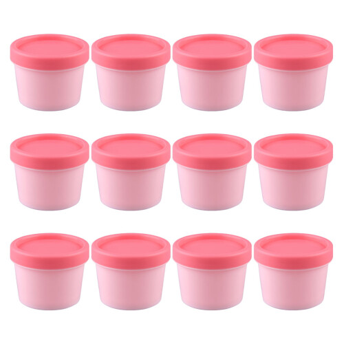 60Pièces Pots Rechargeables Crème Rose, Et Portable