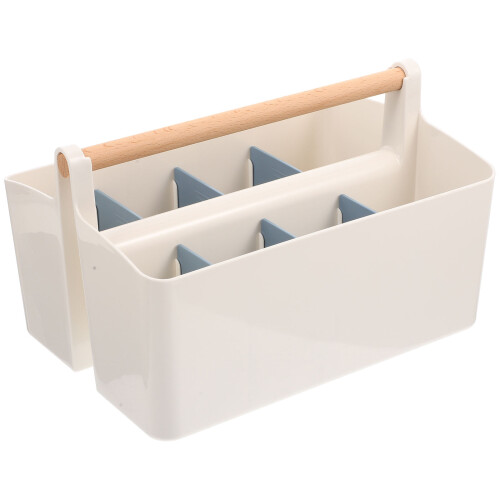 Compacte Desktop Organizer Met Meerdere Compartimenten Wit