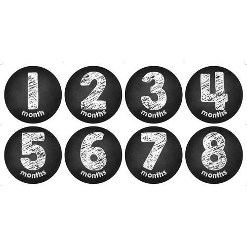 36 Pièces Stickers Milestones Multicolores Pour Déco Bébé