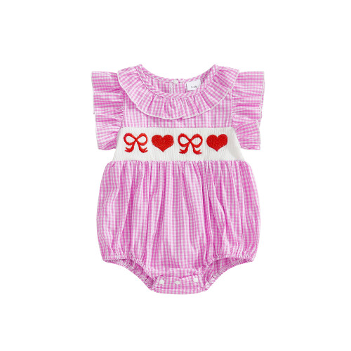 (6-12 Months, Pink) Macacão infantil para e verão.