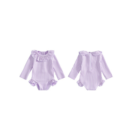(3-4 Years, Purple) Μαγιό Rash Guard και πισίνα 1