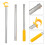 Yellow Push Pull Window Tool Metal Roller Blind Puller 9