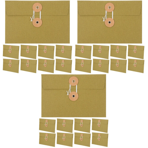 30Pièces Vintage En Kraft Vert Pour Et École 2