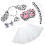 4Ensembles -Tête Oreilles Tissu Avec Queue Colorés 2
