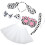 4Ensembles -Tête Oreilles Tissu Avec Queue Colorés 3