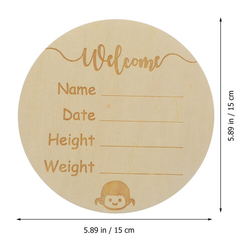 Annonce Bébé Bois Naturel Rond Déco 1