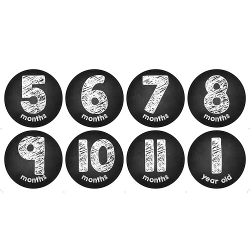 36 Pièces Stickers Milestones Multicolores Pour Déco Bébé 1