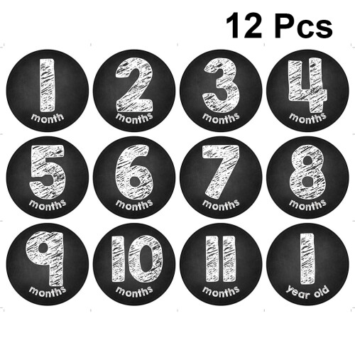 36 Pièces Stickers Milestones Multicolores Pour Déco Bébé 2