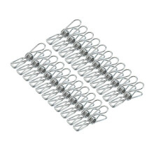 (20pcs)20 x pinces à vêtements en acier inoxydable épingles à pince à linge outil de pince coupe-vent