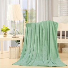 (Green, 150x230cm) Warm Super Soft Flannel Blanket Thickened Sofa Bedroom Solid Color Throw Rugs