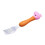 (Big Fork)Peppa Pig Cartoon Tableware Spoon Fork Baby Complementary Food Scraper Training 1