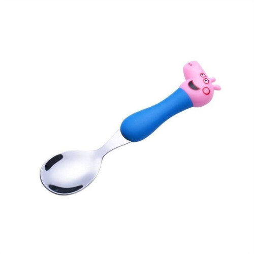 (Little Spoon)Peppa Pig Cartoon Tableware Spoon Fork Baby Complementary Food Scraper Training