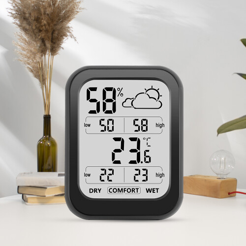 Indoor Digital Thermometer Hygrometer with Temperature & Humidity Display 1