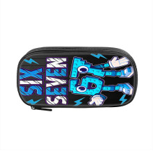 (Style32) Seven Printed Six Pattern Nylon Pencil Case With Compact Style Storage Casual