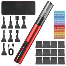 Reciprocating Cordless Detail Sander Pen, 8 Sanding Heads, 280mAh Battery