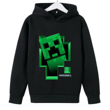 (Black,Child 120cm)Felpe con cappuccio per bambini Game Minecraft maglioni maglioni casual con cappuccio