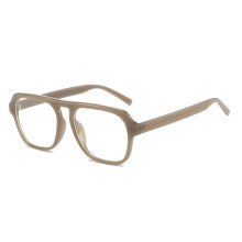 (Milk Coffee )Montatura occhiali quadrata elegante Instyle con filtro luce blu per moda trendy